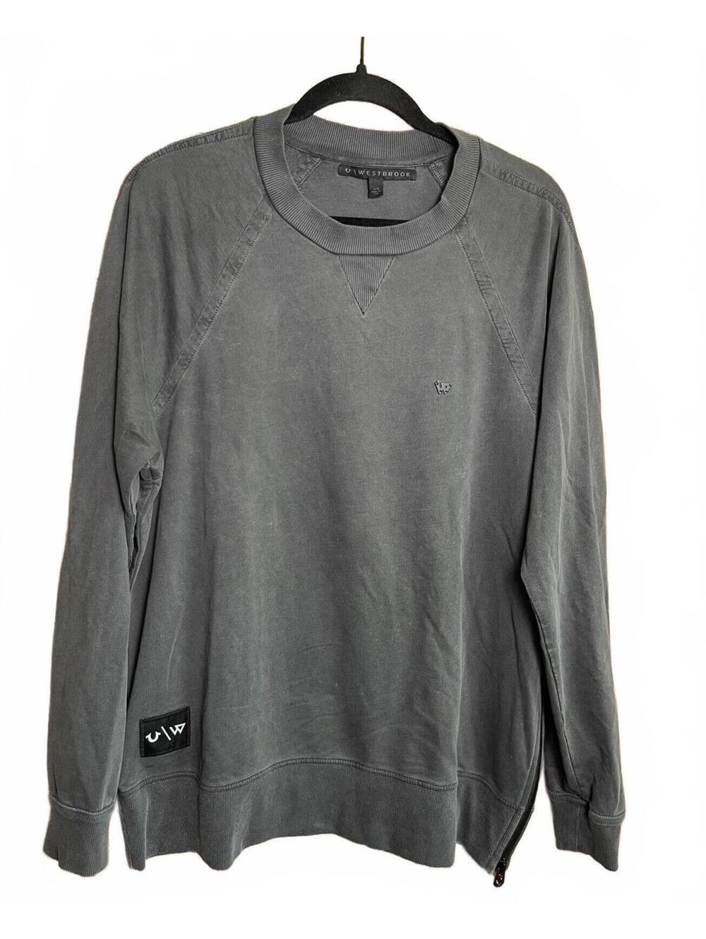 Westbrook Men's Elongated Sweatshirt Hoodie, Large, Black